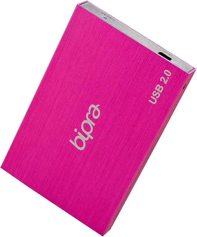 250Gb 250 Gb 2.5 USB 2.0 External Pocket Slim Hard Drive - Sweet Pink - Fat32