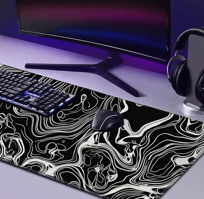 Minimalist Abstract Line XL Mouse Pad Suitable for Home Office and Study Keyboard Mouse Pad 35.4 x 15.7 x 0.12 Inches