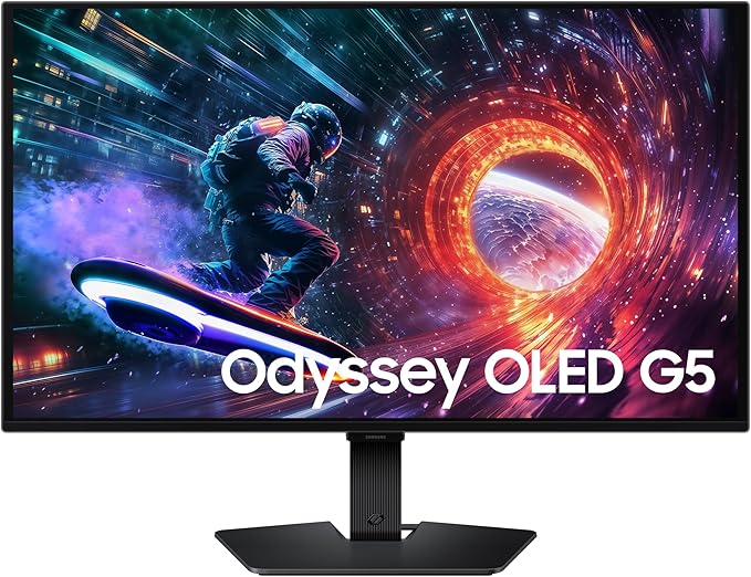 Samsung 27” Odyssey OLED G5 (G50SF) QHD &amp QD-OLED Gaming Monitor 180Hz Refresh Rate 0.03ms (GtG) Response Time NVIDIA G-Sync Compatible AMD FreeSync™ LS27FG500SNXZA