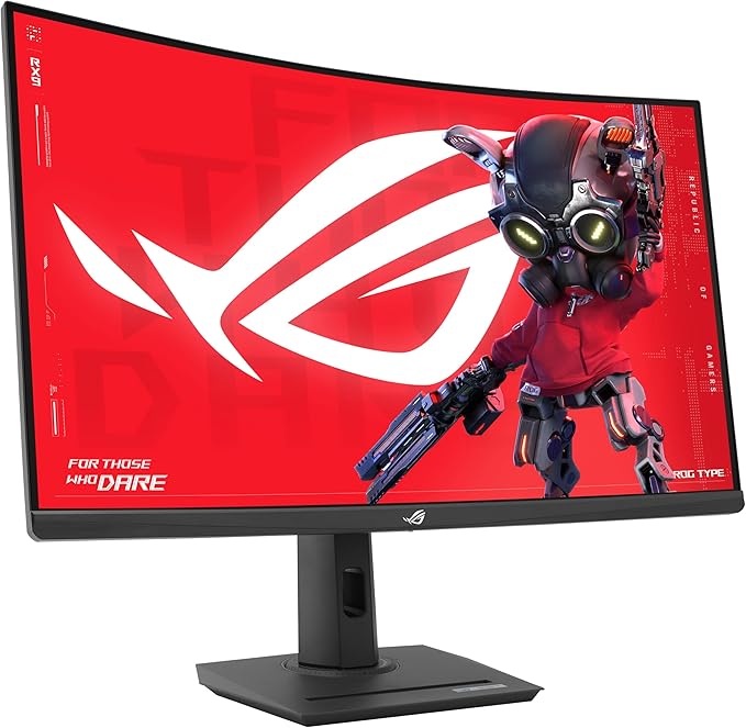 ASUS ROG Strix 32” 1440P USB-C Curved HDR Gaming Monitor (XG32WCS) - QHD 180Hz 1ms Fast VA Extreme Low Motion Blur Sync FreeSync DisplayWidget Tripod Socket AI Technology 3 yr Warranty