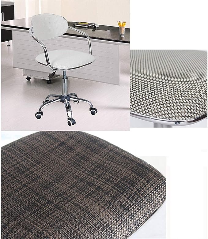 Bank Hospital Metal Chairs Dining Living Room Chair with Rolling Wheels Gaming Club Bar Chair Height Adjustable 42 * 45 * 42-54CM(Color:#3)
