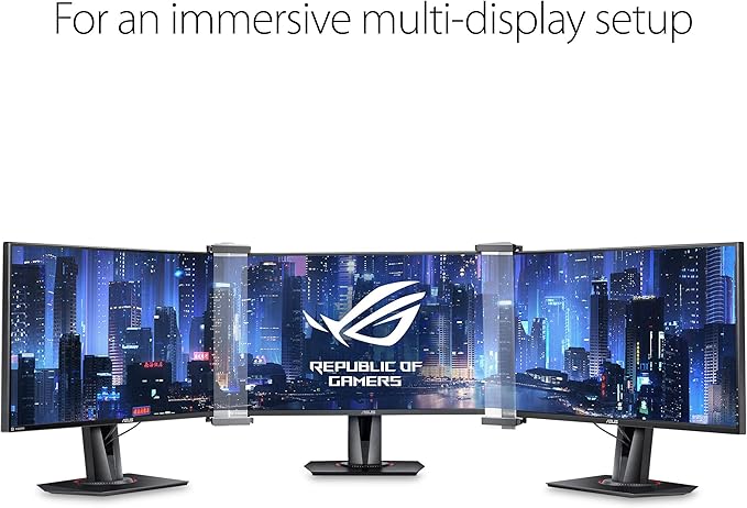 ASUS ABF01 ROG Bezel-Free Kit Universal Multi-Monitor Setup with Optical Micro-Structures Easy Assembly Clear (Set of 2)