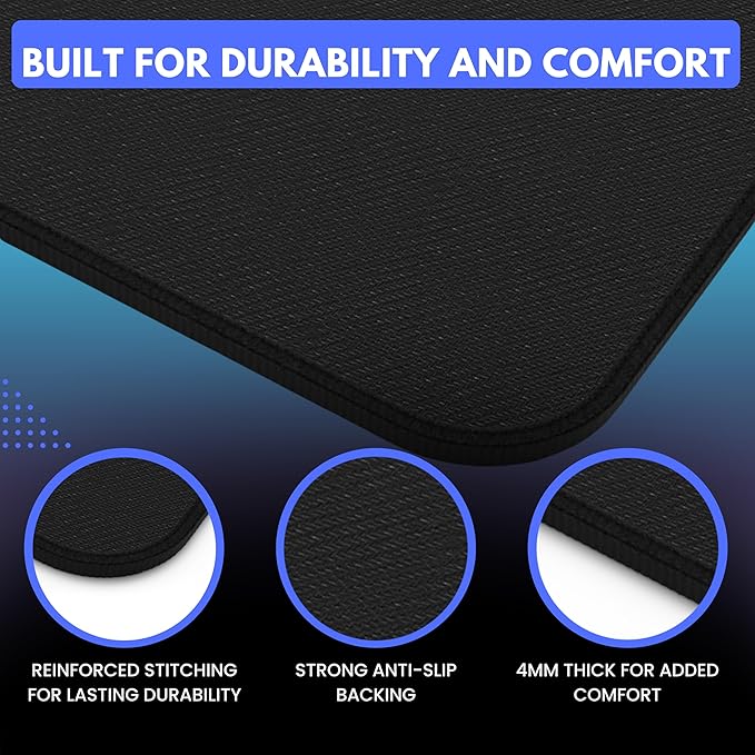 Productivity Desk Mat for Windows – Keyboard Shortcuts Wellness Guide &amp 3-Year Calendar | XL Office Mouse Pad for Excel Word &amp System Commands | Ergonomic Workspace Mat