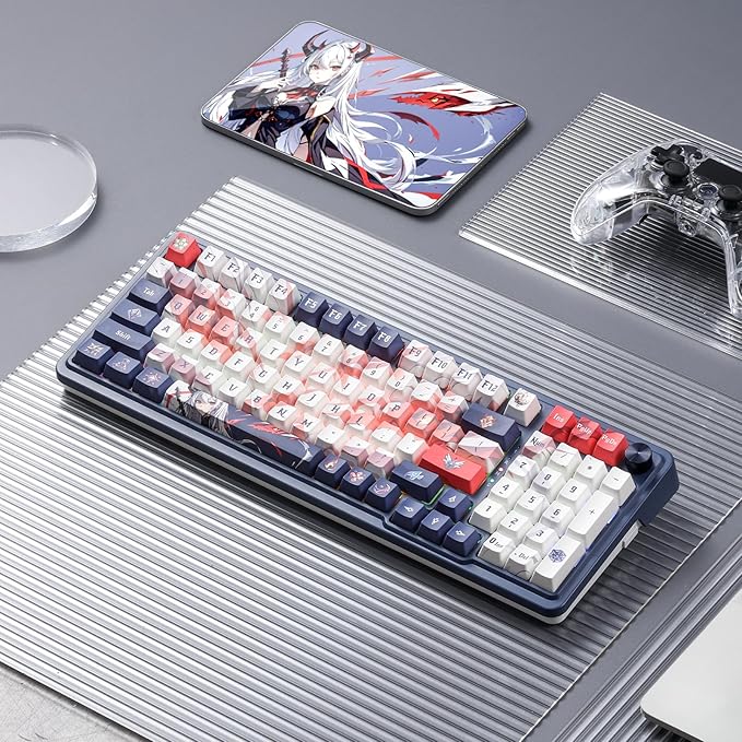 Redragon K686 PRO SE 98 Keys Wireless Gasket RGB Gaming Keyboard 3-Mode Anime Mechanical Keyboard w/Hot-Swap Socket Dedicated Knob Control &amp 5-Layer Noise Dampening Custom Hi-Fi Linear Switch