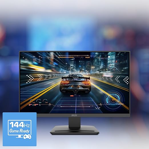 msi PRO MP243L E14 24-inch IPS 1920 x 1080 (FHD) Gaming Office Monitor 144Hz Adaptive-Synch HDR Ready HDMI VGA PortVESA Mountable Tilt 4-Side Slim Bezel1ms Black