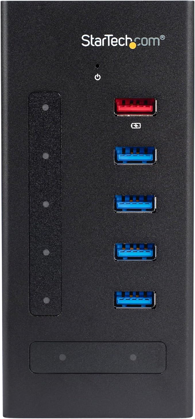 StarTech.com 7 Port USB C Hub - USB Type-C to 2x USB-C/5x USB-A - Commercial Metal USB 3.0 - SuperSpeed USB 3.0 (5Gbps) - BC 1.2 Fast Charge - 5 x usb-a 2 x usb-c (HB30C5A2CST)