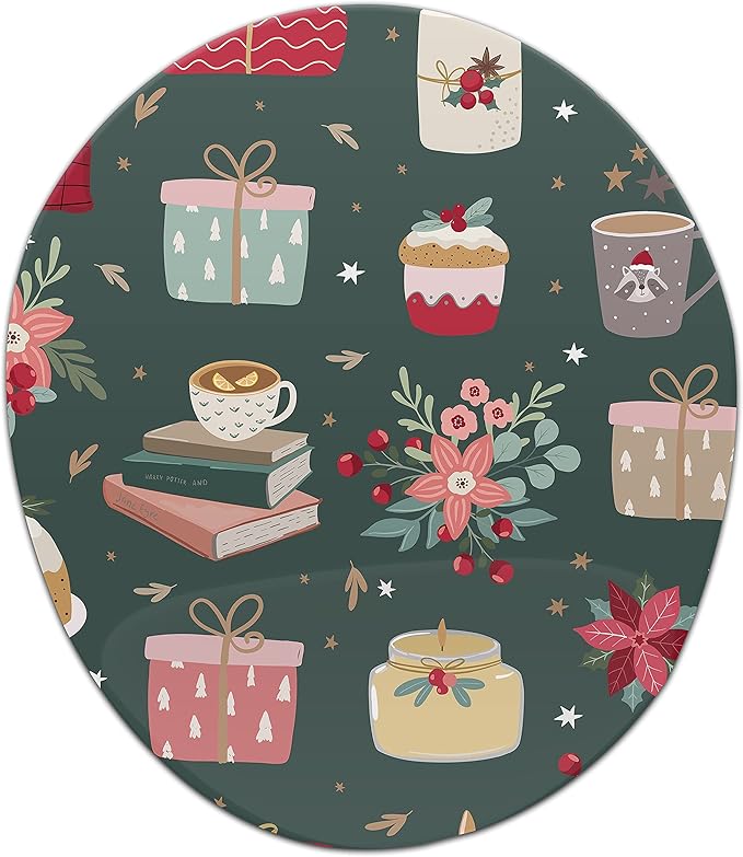 Ergonomic Mouse Pad with Wrist Rest Digital Printed Mouse Pad Anti-Tendon Sheath Problems Non-Slip Base for Office and Home Size:20x23cm