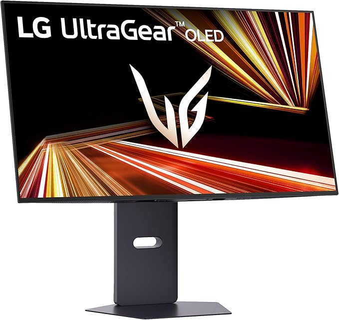 LG 32GX850A-B 32 UltraGear 4K UHD (3840 x 2160) Glossy OLED Gaming Monitor Dual-Mode 165Hz/330Hz 0.03ms G-SYNC FreeSync Premium Pro TrueBlack 400 HDMI DP Tilt/Height/Swivel/Pivot Stand Black