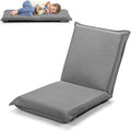 SIMOE Floor Chair with Back Support for Adults &amp Kids 6-Position Adjustable Padded Floor Chair Folding Sofa Chair for Video Gaming Meditation Reading Watching TV Grey