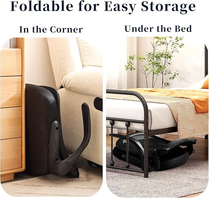 Ergonomic Floor Chair Foldable - Adjustable Armrest &amp Mesh Back Thick Cushioned Seat for Gaming Reading Meditation Multi-Use for Living Room Bed Tatami