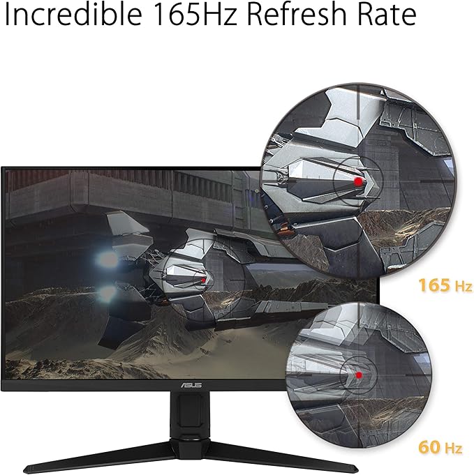ASUS TUF Gaming VG279QL1A 27” HDR Gaming Monitor 1080P Full HD 165Hz (Supports 144Hz) IPS 1ms FreeSync Premium DisplayHDR 400 Extreme Low Motion Blur Eye Care HDMI DisplayPort