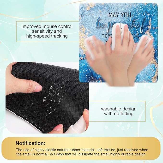Kanayu 24 Pcs Medical Assistant Gifts Employee Appreciation Mouse Pads Bulk Employee Thank You Gifts for Coworker May You Be Proud Mouse Pad Marble Mousepad for Teachers Nurses Staff