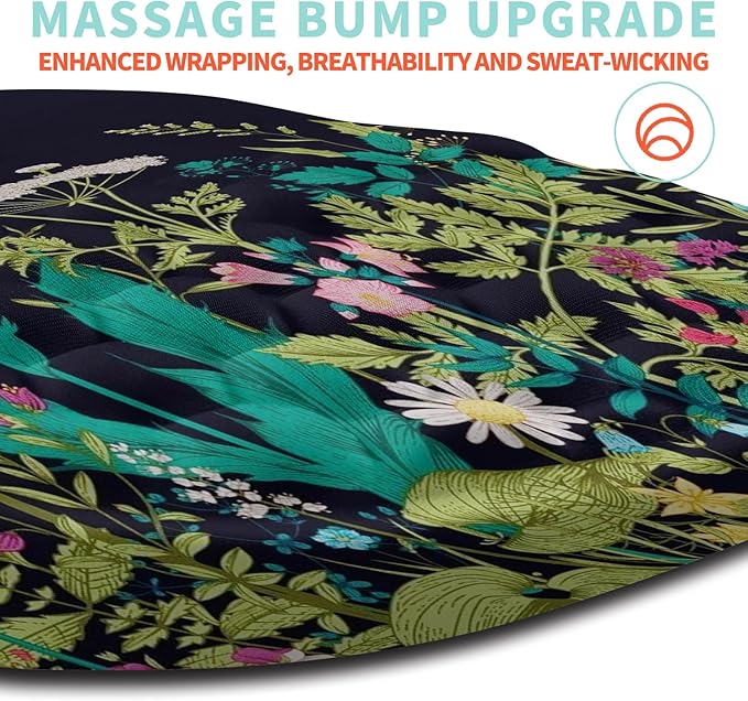 Ergonomic Mouse Pad Wrist Support with Memory Foam Massage Bulge Carpal Tunnel Pain Relief Mousepad Wrist Rest for Mouse(12x8 inch Midnight Floral)