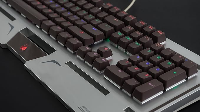 Bloody Gaming B740 Wired Optical Gaming Keyboard with Ergonomic Wrist Rest – Quiet &amp Satisfying Switch Keyboard - LED Backlit Illuminated Keys – Water/Splash Resistant - [Black Switches – LK Gen 1