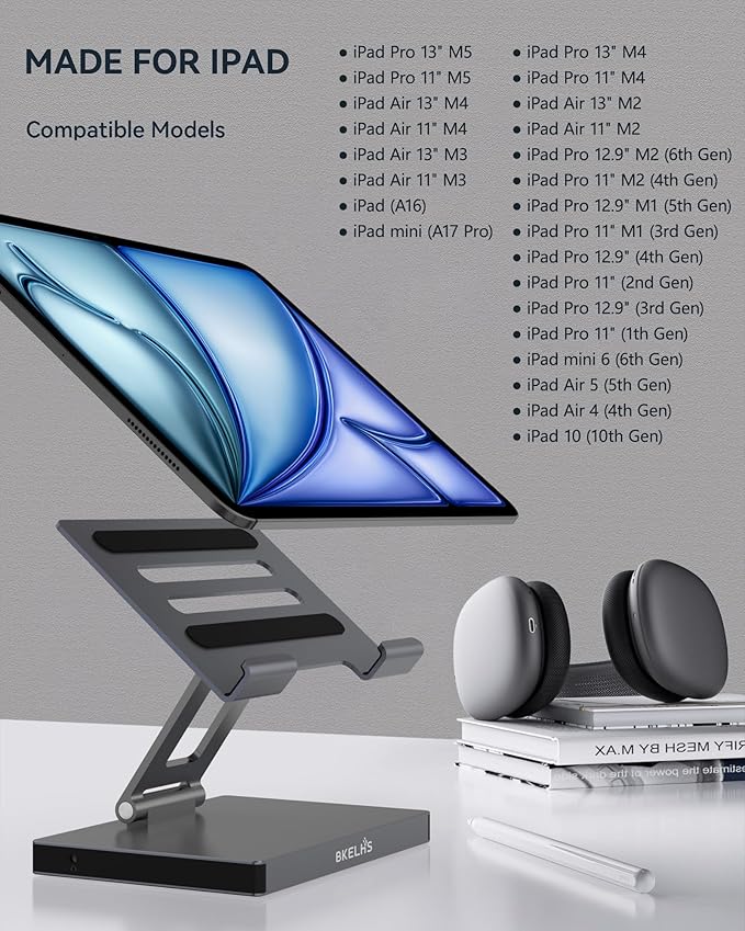 iPad Pro USB C Hub Stand Adapter for iPad Pro M5 M3 M4 13 12.9 11 Inch iPad Air Docking Station 4K 60Hz HDMI PD SD/TF Card Reader 3 USB 3.0 3.5mm Audio iPad Accessories Samsung Tablet Dock