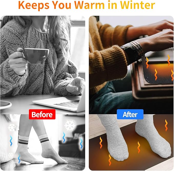 Heated Mouse Pad PU Leather Heated Desk Pad Fast Warm Desk mat with 3 Heating Levels 31.5 x 13 Mousepad for Home Office Gaming Mandala