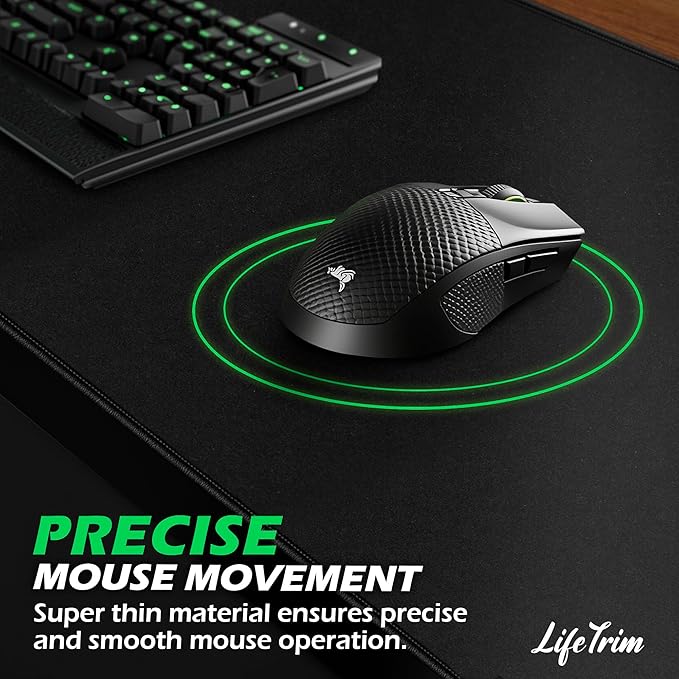 55” x 23” XXL Mouse Pad Gaming 5mm Thick Extended Keyboard Mat Full Desk Cover Pad XXL Mat Giant Extra Large Gaming Mouse Pad XXXL Mousepad Black Large Desk Mats Deskpad