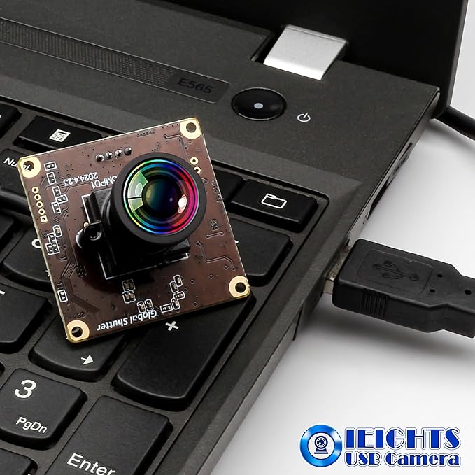 Global Shutter USB Camera Module for Laptop 60fps High Speed PC CAMERA Wide Angle 120degree Low Distortion Lens Webcam Board Mini UVC USB2.0 Lightburn Webcamera for Laser Engraver 5mp 50fps USB Cam