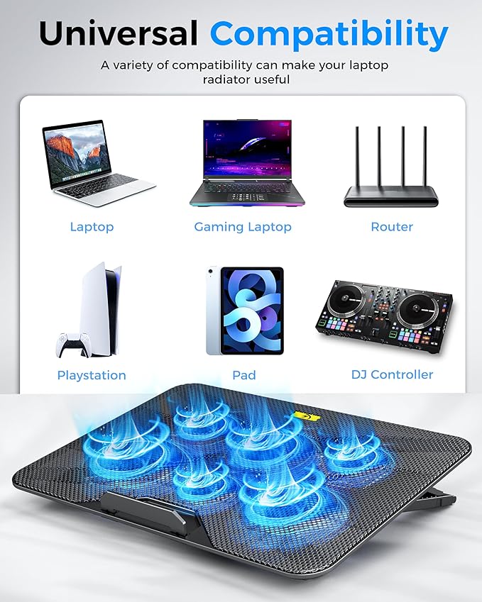 AICHESON S035 Red Laptop Cooler and 003 Blue Laptop Cooling Pad Set