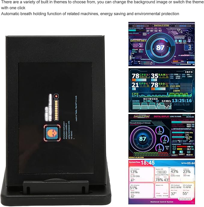 Zopsc 3.5 Inch 1080P FHD Portable Laptop Monitor Second Screen with Protective Cover Speakers USB C Travel Monitor for PC Phone for for Switch