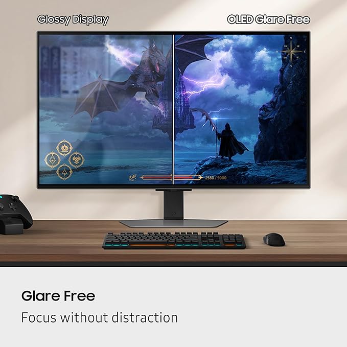 SAMSUNG 27-inch Odyssey QD-OLED G8 (G81SF) 4K 240Hz Gaming Monitor 0.03ms Response Time DisplayHDR True Black 400 AMD FreeSync™ Premium Pro Ergonomic Stand LS27FG810SNXZA 2025