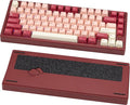 KEEBMONKEY WOBKEY Rainy 75 CNC Aluminum HMX/JWK/Cocoa Switches Triple-Mode Connectivity Mechanical Keyboard with Superior Acoustics RGB/FR4/Silver SUS304/7000mAh/Cocoa Switch (Pro - Red Velvet)