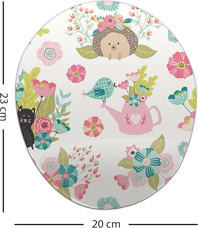 Ergonomic Mouse Pad with Wrist Rest Digital Printed Mouse Mat for Tendon Sheath Problems Non-Slip Base for Office and Home Size: 20 x 23 cm