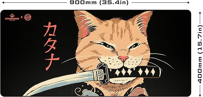 Cat Ana Gaming Desk Mat – Large Extended Mouse &amp Keyboard Pad