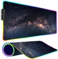 RGB Gaming Mouse Pad Large Mousepad with Led Light Keyboard Pad Gaming Accessories for Desk Non-Slip Rubber Base Big Mouse Mat for Gamer 31.5 X 11.8 Inch Galaxy