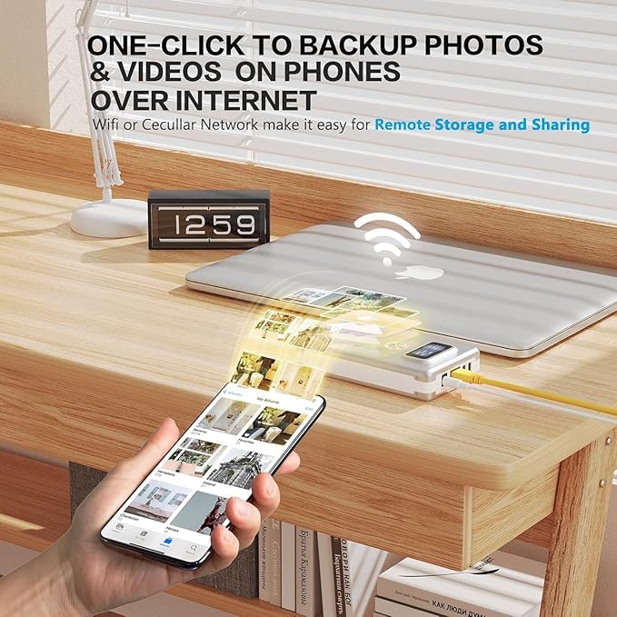 iDiskk 1TB Family &amp Personal NAS Photo Storage – Auto Backup Photos/Videos for iPhone iPad PC Mac Android Real-Time Sync for Shared &amp Personal Digital Storage