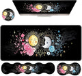 Ergonomic Keyboard Wrist Rest &amp Mouse Pad Wrist Rest SetXL Gaming Desk Mat 31.5x 11.8Non-Slip BaseMemory FoamEasy Typing Pain Relief for Office &amp HomeSun and Moon