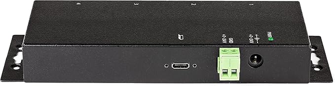 StarTech.com 4 Port USB C Hub 10Gbps - Metal Industrial USB-C Hub - 2X USB-C &amp 2X USB-A - ESD Surge Protection - USB-C or USB-A Host - Self-Powered Mountable USB 3.2 Gen 2 Type-C Hub TAA