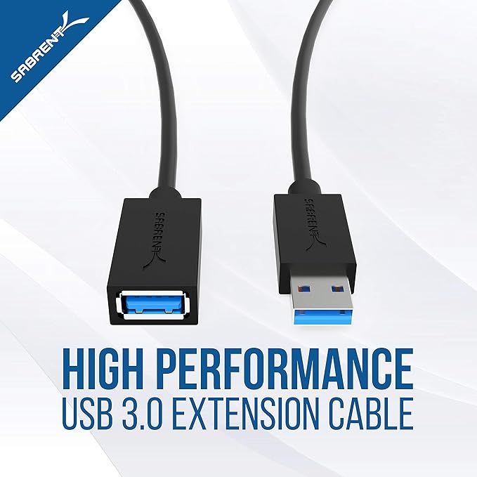 SABRENT Premium 3-Port Aluminum Mini USB 3.0 Hub + 22AWG 10 Feet USB 3.0 Extension Cable