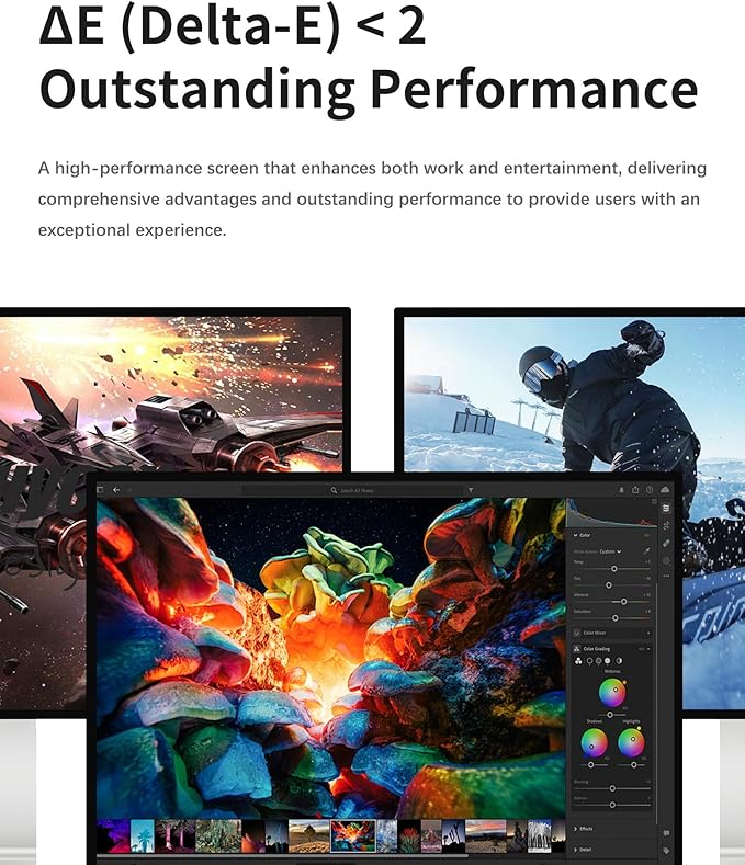 P10 28 inch FHD (3840x2560) 4K Monitor IPS Black Panel 16.70 Million Colors 99% sRGB 8msHDR10G-Sync FreeSync1200:1 ContrastEye CareAnti-GlareHDMIDPVESA (Minimalist - Without Stand)