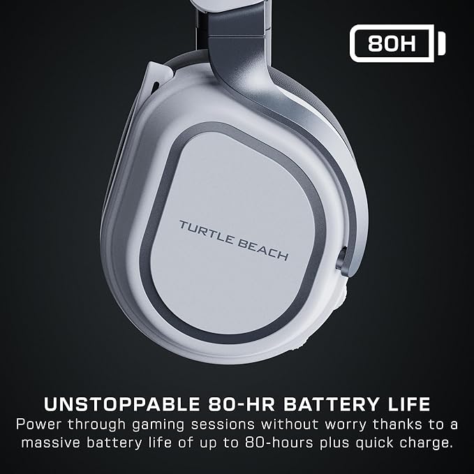 Turtle Beach Stealth 700 Gen 3 Wireless Multiplatform Amplified Gaming Headset for PS5 PS4 PC Mobile – 60mm Drivers AI Noise-Cancelling Mic Bluetooth 80-Hr Battery Dual Transmitters – White