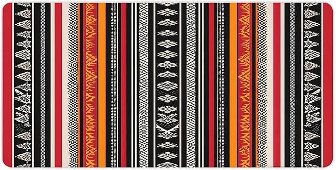 XXL Gaming Mouse Pad Boho Aztec Large Desk Mat Protector for Desktop Anti-Slip Rubber Extended Computer Keyboard Mat Writing Pad Mousepad for Work Office Home15.7 * 35.4 in A-700