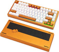 KEEBMONKEY WOBKEY Rainy 75 Aluminum HMX/JWK Switches Mechanical Keyboard with Superior Acoustics Wired BT 2.4G Wireless Connectivity (Pro Orange(Stainless Steel Weight))