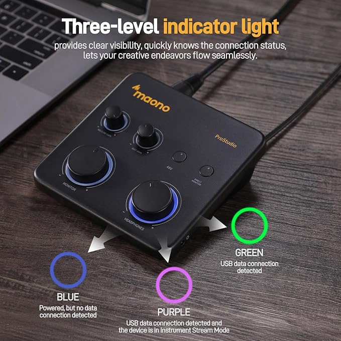 MAONO Podcast Equipment Bundle-XLR USB Podcast Recording Mic kit(PD300X+PS22 Lite)