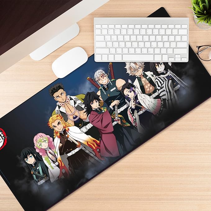 ABYSTYLE Demon Slayer Kimetsu No Yaiba Powerful Warriors Gaming Mousepads 35 x 16 Non Slip Rubber Mouse Pads Office Rectangle Mouse Mat Gift
