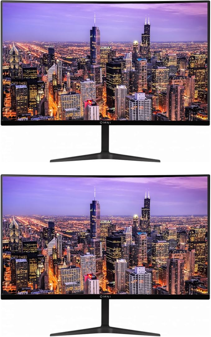 ViewSonic Omni VX2718-PC-MHD 27-inch 1080P 1ms 165Hz FHD IPS Curved Gaming Monitor 2-Pack Bundle with AMD FreeSync Eye-Care HDMI DisplayPort Speakers