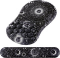 Mouse Pad Wrist Support 2 in1 Keyboard Wrist Rest+ Ergonomic Mouse Pad Non-Slip Wrist Rest for Computer Keyboard Made Easy Typing &amp Relieve Wrist Pain(Sun Moon)