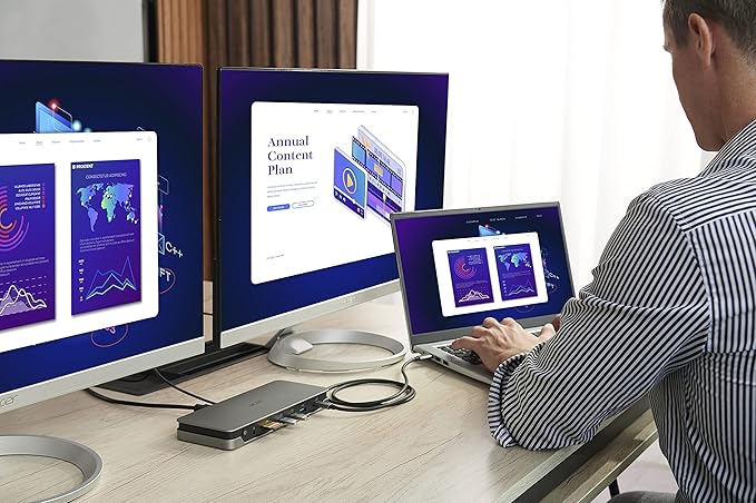 Acer USB Type-C Gen 1 Dock | 2 x HDMI 2.0 Ports | 1 x Display Port | 3 x USB 3.1 Gen1 Ports | Ethernet | Power Delivery – 85W | SD Card Reader Up to 2TB | Requires One USB 3.1 Type-C on Computer