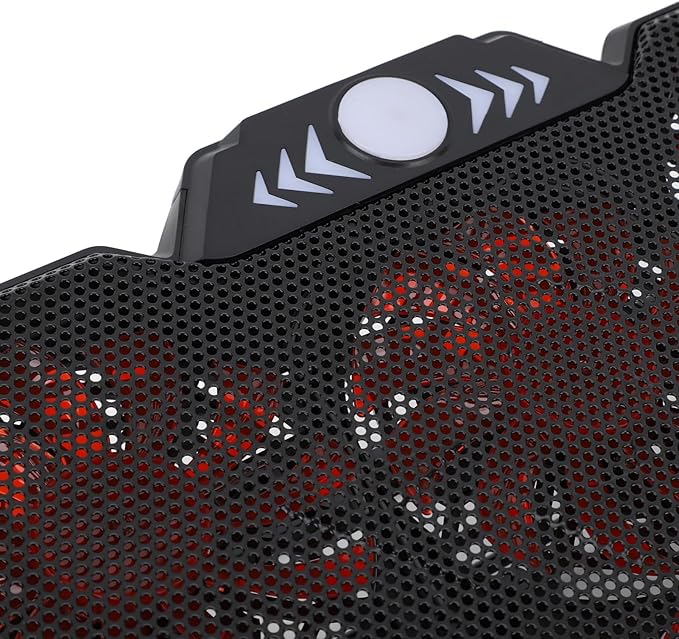 Laptop Cooling Pad Large Size Compatibility with 6 Height Adaptable RGB Silent Fan Efficient Heat Dissipation for 19in Laptops