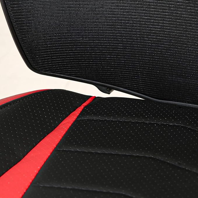 不二貿易(Fujiboeki) Fuji Boeki 19427 Rays Gaming Chair Personal Chair Width 27.0 x Depth 25.8 x Height 46.5-49.2 inches (68.5 x 65.5 x 118-125.5 cm) Red Mesh Rotatable Reclining