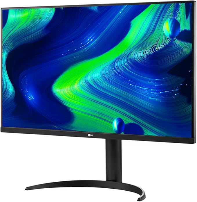 LG 32 Inch 4K UHD(3840 x 2160) Ultrafine Monitor 60Hz HDR10 90% DCI-P3 Dynamic Action Sync Dual Controller Black Stabilizer Flicker Safe HDMI &amp DisplayPort Pivot/Height/Tilt Adjustment B