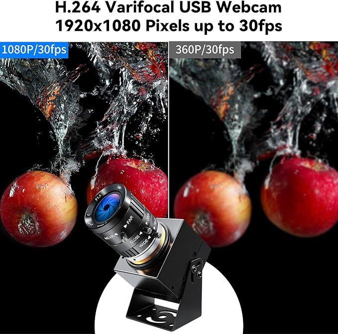 Starvis Ultra Low Light USB Camera 0.0001Lux 1080P H.264 3X 3.6-10mm Manual Zoom Close up Lens HDR Full Color Night Vision Security Industrial Webcam Plugfor Windows Linux Mac Jetson Nano
