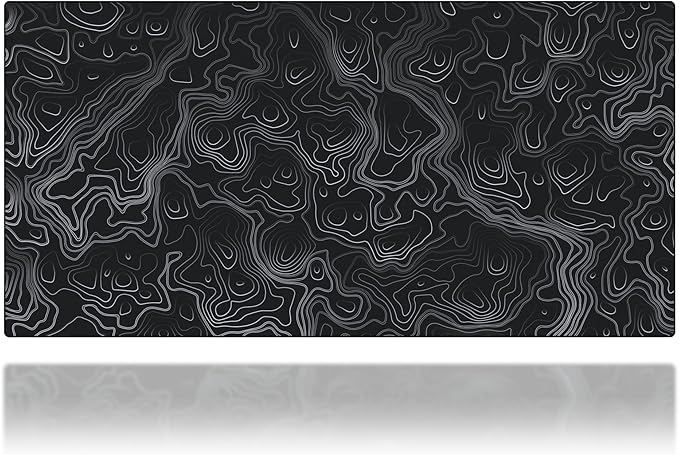 Gamer Boss - Gaming Mouse Pad - 60 x 30 Inches - 4mm Thick with Stitched Edges Non-Slip Rubber Base Premium Cloth Mousepad Desk Mat for Laptop Keyboard Computer &amp PC (Giga Topographic)