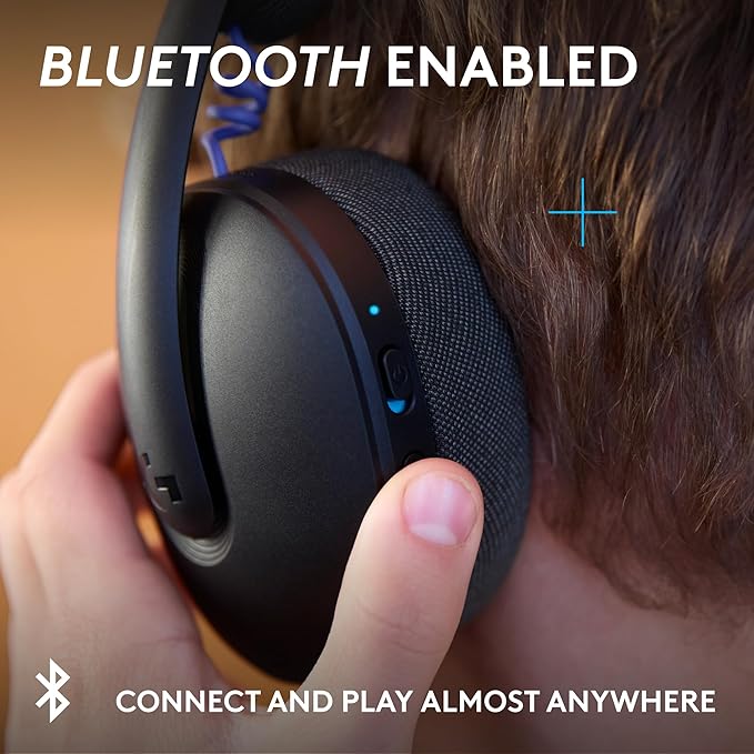 Logitech G325 Lightspeed Wireless Bluetooth Gaming Headset All-Day Comfort Built-in Mic with Noise Reduction 24-Bit Audio 24+ Hr Battery Life for PC PlayStation Switch Mobile – Black