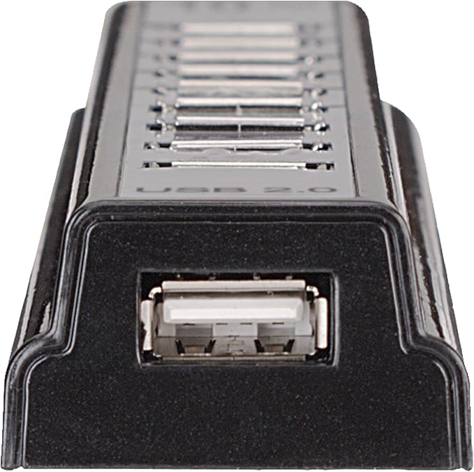 Manhattan Hi-Speed USB Desktop Hub with 10 Ports Bus Power and 1.5/12/480 Mbps (161572)