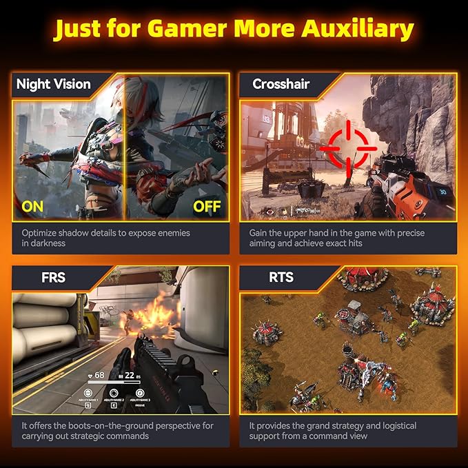 34 Inch Ultrawide Gaming Monitor - 21:9 WQHD 3440 x 1440 R1500 Curved Computer Monitor for Gamer 180Hz 1ms AMD FreeSync PIP/PBP Crosshair TÜV Eye Care HDMI 2.0 &amp DP1.4 Tilt/Height/Swivel Stand